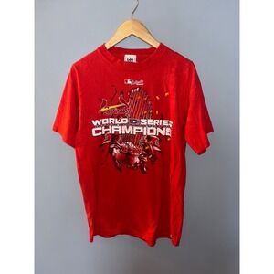 Vintage Lee St Louis Cardinals 2006 World Series Champions‎ Parade T Shirt